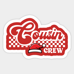 Christmas Santa Hat Cousin Crew Sticker